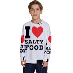 I Love Salty Food Kids  Long Sleeve Jersey by ilovewhateva