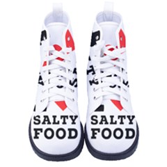 I Love Salty Food Kid s High-top Canvas Sneakers by ilovewhateva