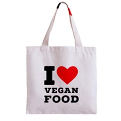 I Love Vegan Food  Zipper Grocery Tote Bag by ilovewhateva