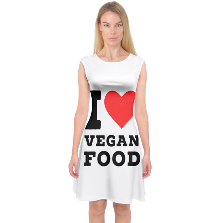 I love vegan food  Capsleeve Midi Dress