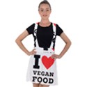 I love vegan food  Velvet Suspender Skater Skirt View1