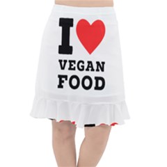 I Love Vegan Food  Fishtail Chiffon Skirt by ilovewhateva