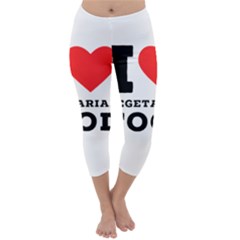 I Love Vegetarian Food Capri Winter Leggings  by ilovewhateva