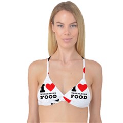 I Love Vegetarian Food Reversible Tri Bikini Top by ilovewhateva