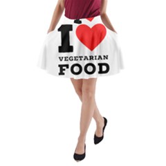 I Love Vegetarian Food A-line Pocket Skirt by ilovewhateva