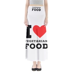 I Love Vegetarian Food Full Length Maxi Skirt by ilovewhateva