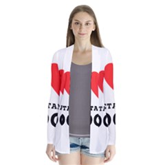 I Love Vegetarian Food Drape Collar Cardigan by ilovewhateva