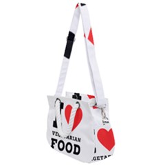 I Love Vegetarian Food Rope Handles Shoulder Strap Bag by ilovewhateva