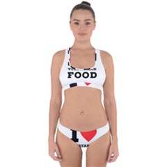 I Love Vegetarian Food Cross Back Hipster Bikini Set by ilovewhateva