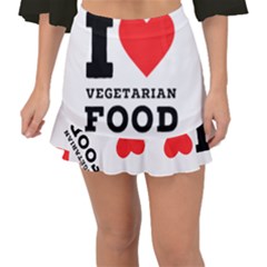 I Love Vegetarian Food Fishtail Mini Chiffon Skirt by ilovewhateva