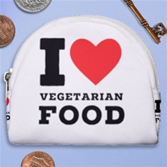 I Love Vegetarian Food Horseshoe Style Canvas Pouch by ilovewhateva