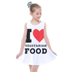 I Love Vegetarian Food Kids  Summer Dress by ilovewhateva