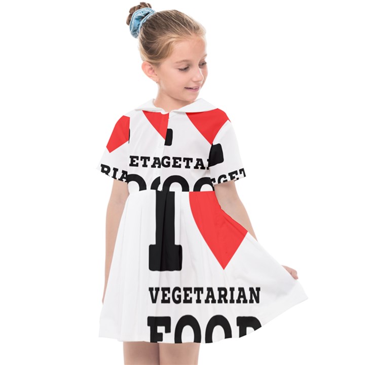 I love vegetarian food Kids  Sailor Dress