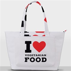 I Love Vegetarian Food Back Pocket Shoulder Bag  by ilovewhateva