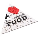 I love vegetarian food Wooden Puzzle Triangle View3