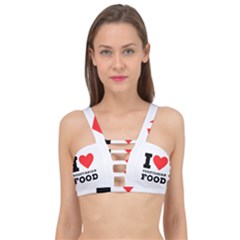 I Love Vegetarian Food Cage Up Bikini Top by ilovewhateva