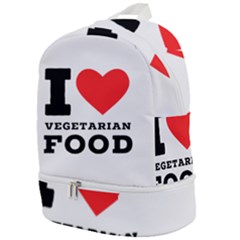 I Love Vegetarian Food Zip Bottom Backpack by ilovewhateva