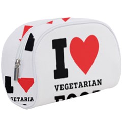 I Love Vegetarian Food Make Up Case (large) by ilovewhateva