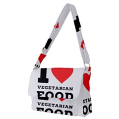 I Love Vegetarian Food Full Print Messenger Bag (m) by ilovewhateva