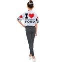 I love vegetarian food Kids Mock Neck Tee View2