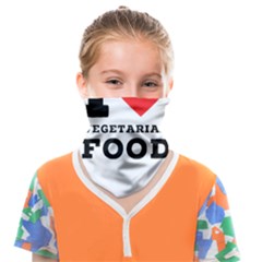 I Love Vegetarian Food Face Covering Bandana (kids) by ilovewhateva