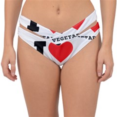 I Love Vegetarian Food Double Strap Halter Bikini Bottoms by ilovewhateva