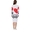 I love vegetarian food Long Sleeve V-Neck Bodycon Dress  View4