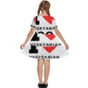 I love vegetarian food Kids  Short Sleeve Tiered Mini Dress View4