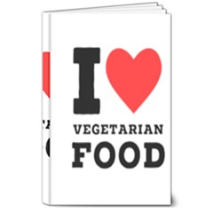 I Love Vegetarian Food 8  X 10  Hardcover Notebook