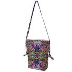 Spring Repeats Folding Shoulder Bag by kaleidomarblingart