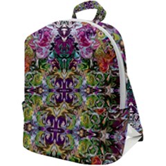 Spring Repeats Zip Up Backpack by kaleidomarblingart