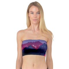 Abstract Landscape Sunrise Mountains Blue Sky Bandeau Top by Grandong