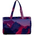 Abstract Landscape Sunrise Mountains Blue Sky Canvas Work Bag View1