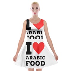 I Love Arabic Food Velvet Skater Dress