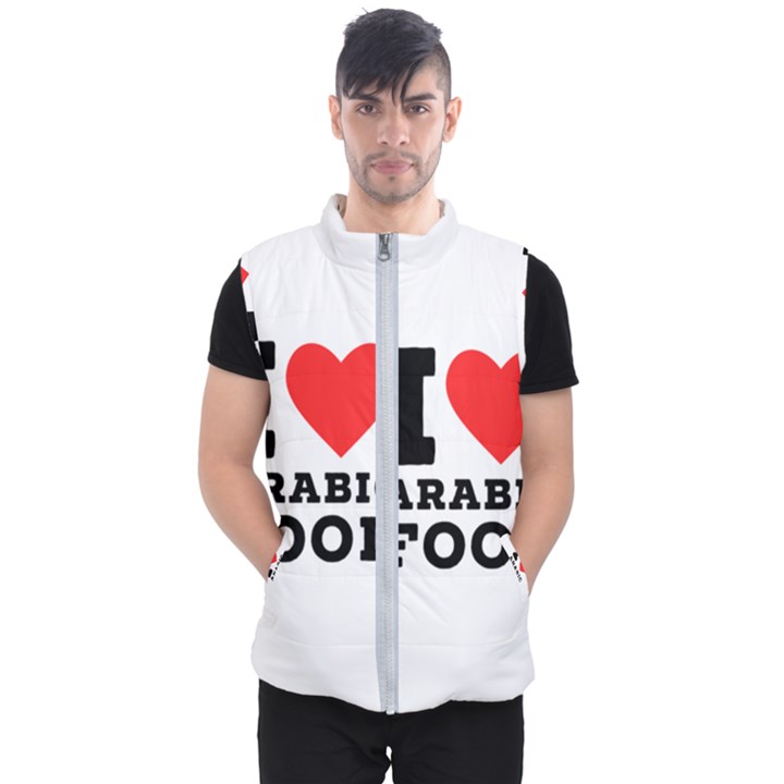 I love arabic food Men s Puffer Vest