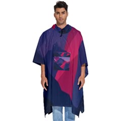 Abstract Landscape Sunrise Mountains Blue Sky Men s Hooded Rain Ponchos by Grandong