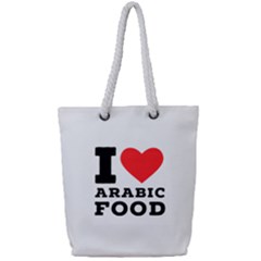 I Love Arabic Food Full Print Rope Handle Tote (small) by ilovewhateva