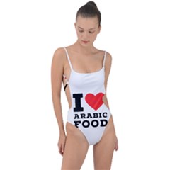 I Love Arabic Food Tie Strap One Piece Swimsuit by ilovewhateva