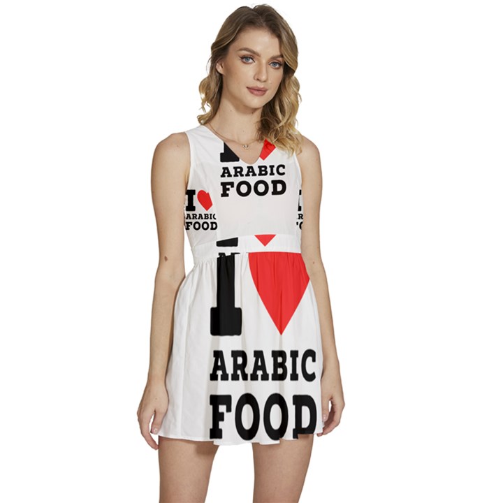 I love arabic food Sleeveless High Waist Mini Dress