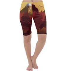 Japan Art Illustration Cropped Leggings  by Grandong