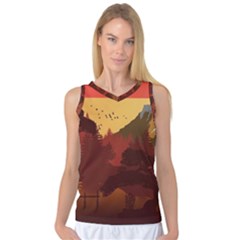 Japan Art Illustration Women s Basketball Tank Top by Grandong