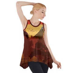 Japan Art Illustration Side Drop Tank Tunic by Grandong