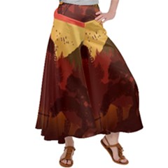 Japan Art Illustration Women s Satin Palazzo Pants by Grandong