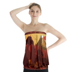 Japan Art Illustration Strapless Top by Grandong