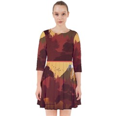 Japan Art Illustration Smock Dress by Grandong