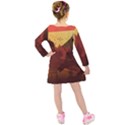 Japan Art Illustration Kids  Long Sleeve Velvet Dress View2