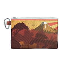 Japan Art Illustration Canvas Cosmetic Bag (medium) by Grandong