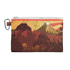 Japan Art Illustration Canvas Cosmetic Bag (large) by Grandong