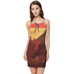 Japan Art Illustration Summer Tie Front Dress by Grandong