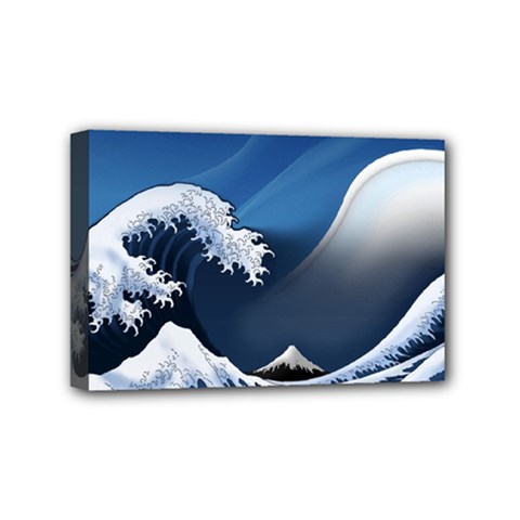 The Great Wave Off Kanagawa Mini Canvas 6  X 4  (stretched)